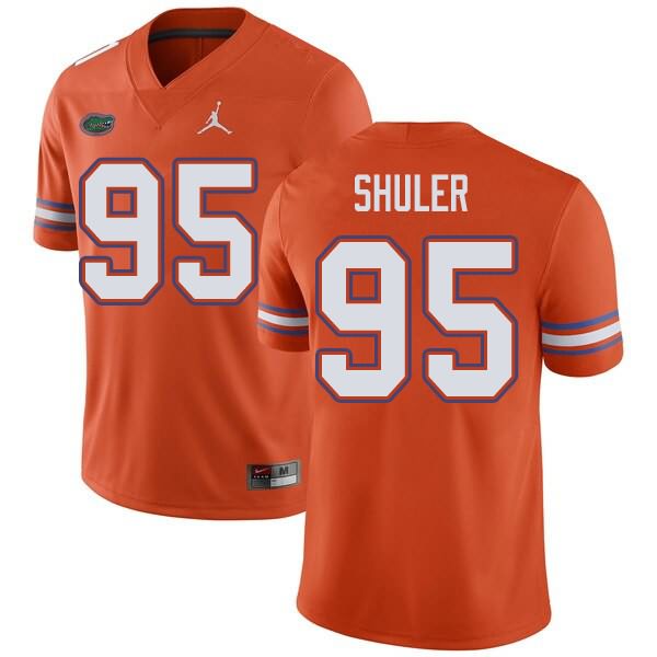 Men's NCAA Florida Gators Adam Shuler #95 Stitched Authentic Jordan Brand Orange College Football Jersey ZFK2365HI